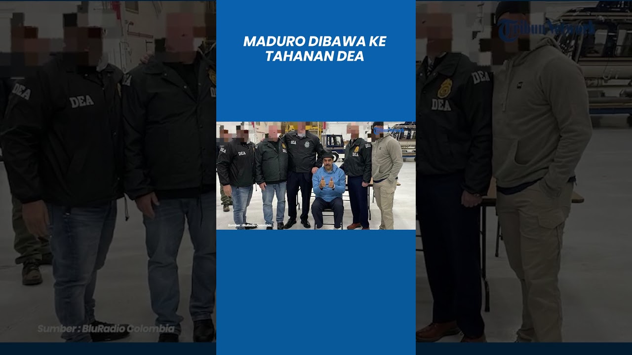 Penampakan Nicolas Maduro Tangan Terborgol Tiba di Markas DEA Setelah Penangkapan di Caracas