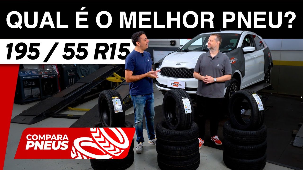 QUAL É O MELHOR PNEU 195/55R15? Testamos 3 marcas no mesmo carro! | COMPARA PNEUS DPaschoal