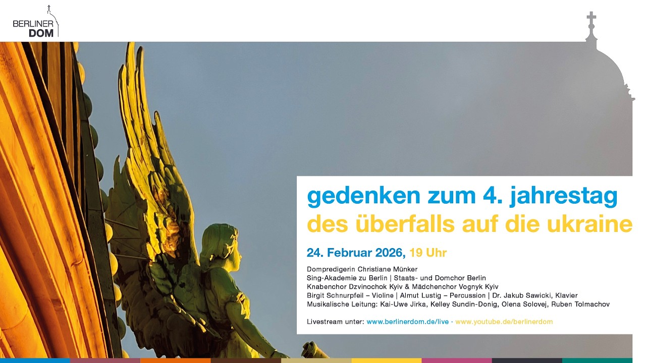 Gedenken zum vierten Jahrestag des Überfalls auf die Ukraine, Dienstag, 24.02.2026, 19 Uhr