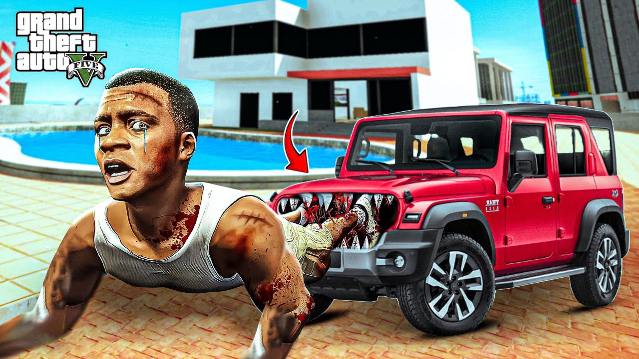 GTA 5 : Franklin & Shinchan's New Car Is A Cursed Killer THAR ROXX IN (INDIAN BIKE DRIVING 3D)