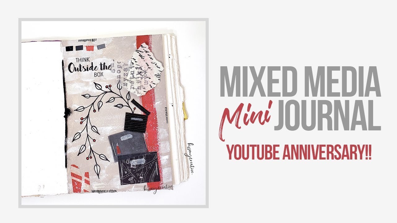 Mixed Media (mini) Journal Page #4 ~ 4 YEAR YOUTUBE-IVERSARY!