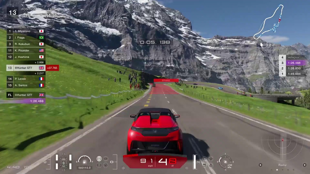 Grand Turismo weekly challenge light weight k cup Eiger nordwand