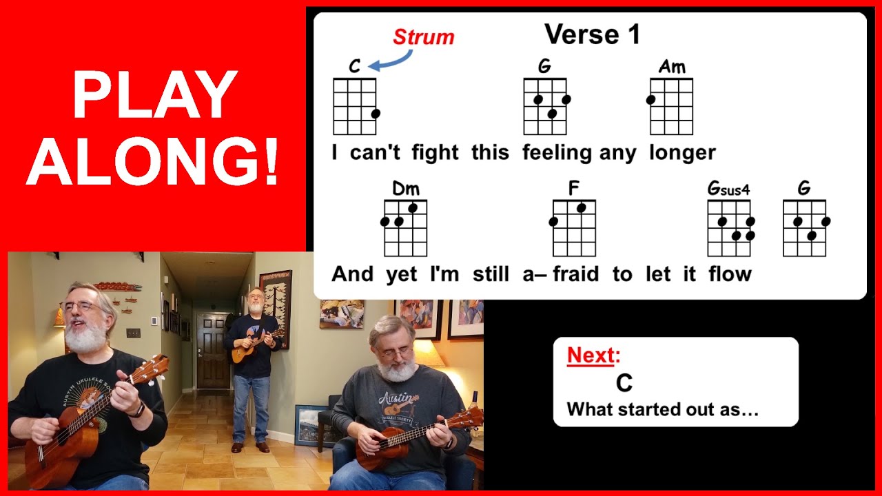 Can't Fight This Feeling, Ukulele Play Along, Austin Ukulele Society