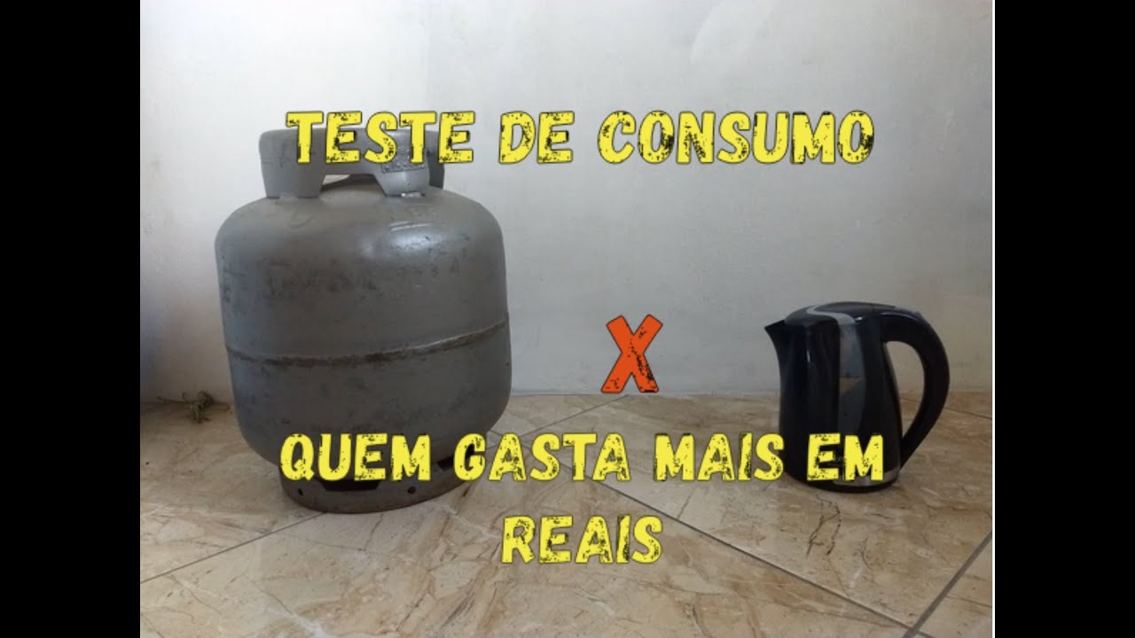 Teste de consumo. Botijão de gás x Garrafa térmica elétrica