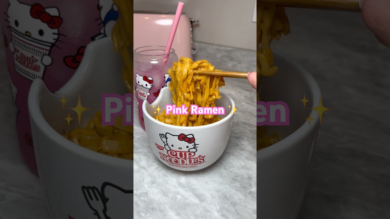 Pink Spicy Ramen #ASMR #budak #asmrcooking #asmrsounds #spicyramen #ramen