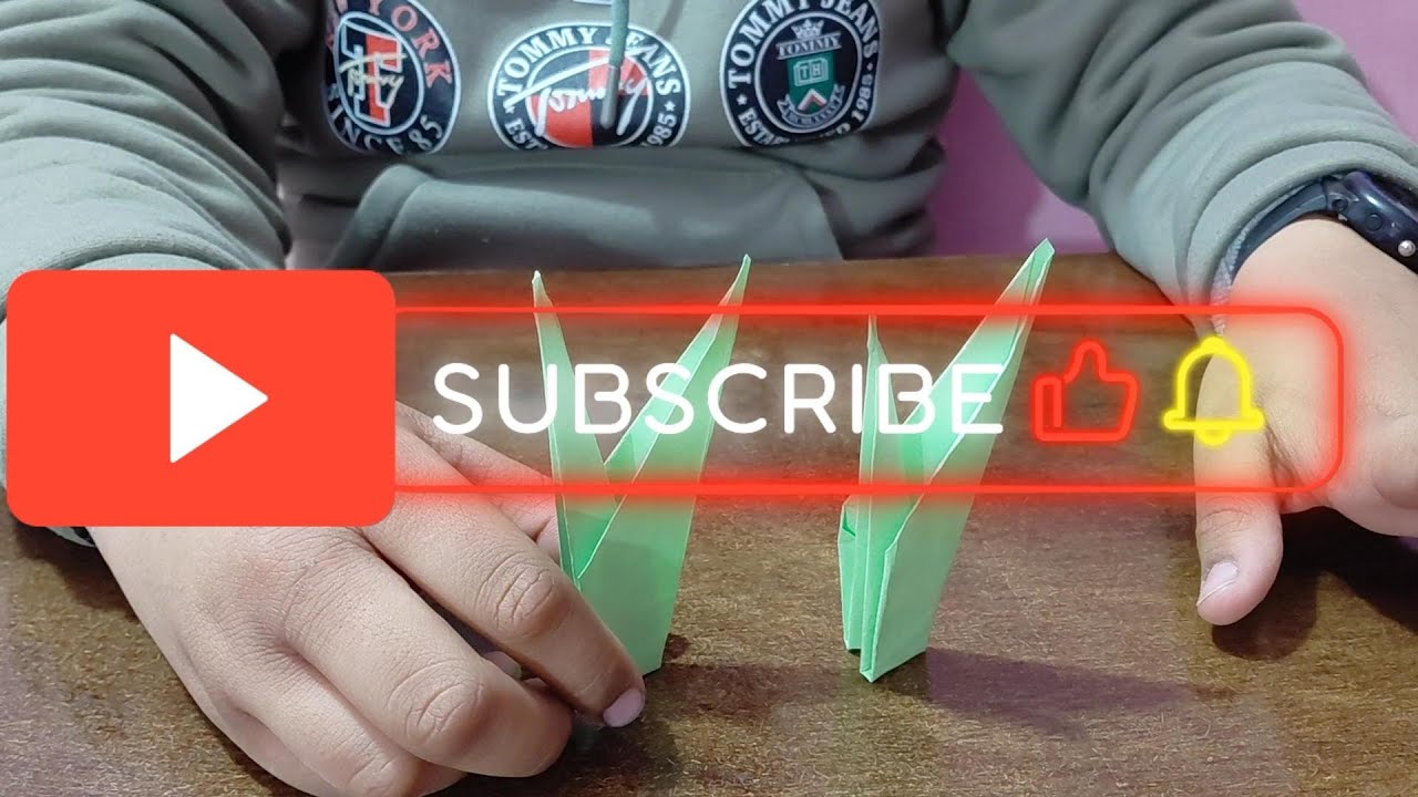 How to make a tulip 🌷 Stem from origami paper 