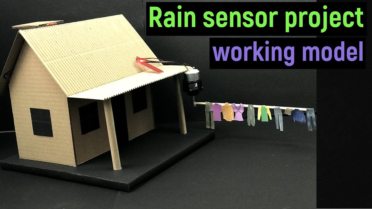 rain sensor project - rain sensor working model- rain sensor project for clothes - science project