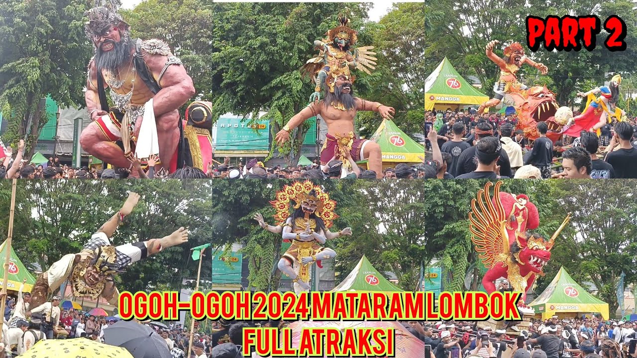 Ogoh-ogoh mataram lombok 2024 full video full atraksi tahun baru caka 1946