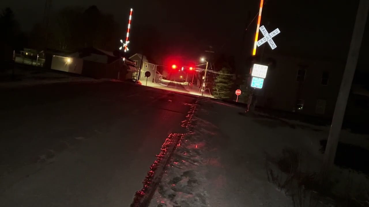 Eastbound Amtrak train at Portage Road 