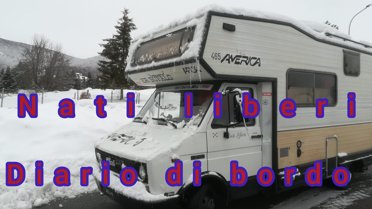 Camper monte livata on the road