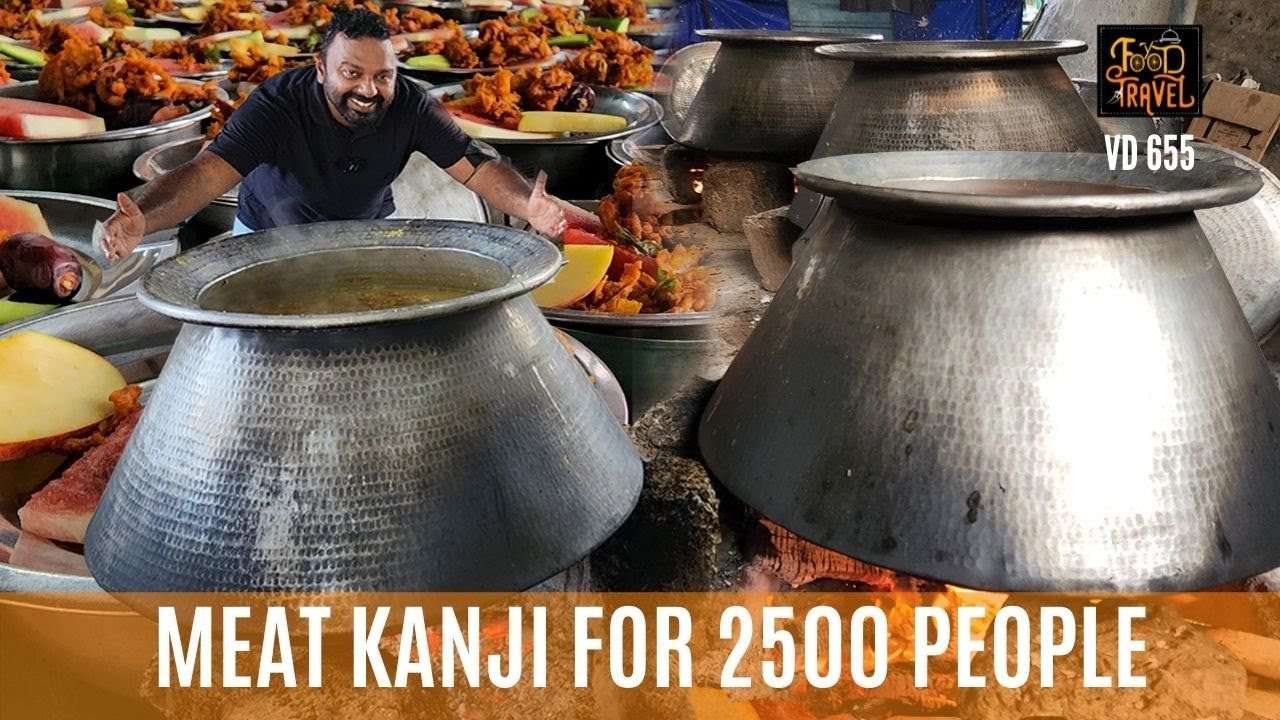 2500 people enjoying Biriyani Kanji in Thrissur during Ramadan! Thrissur Masjid chicken kanji