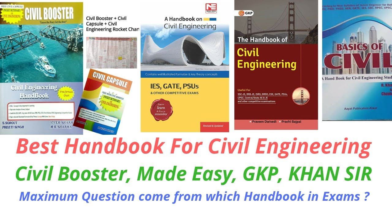 BEST HANDBOOK FOR CIVIL ENGINEERING MADE EASY, CIVIL BOOSTER, CIVIL BASIC, GKP COMPARISON
