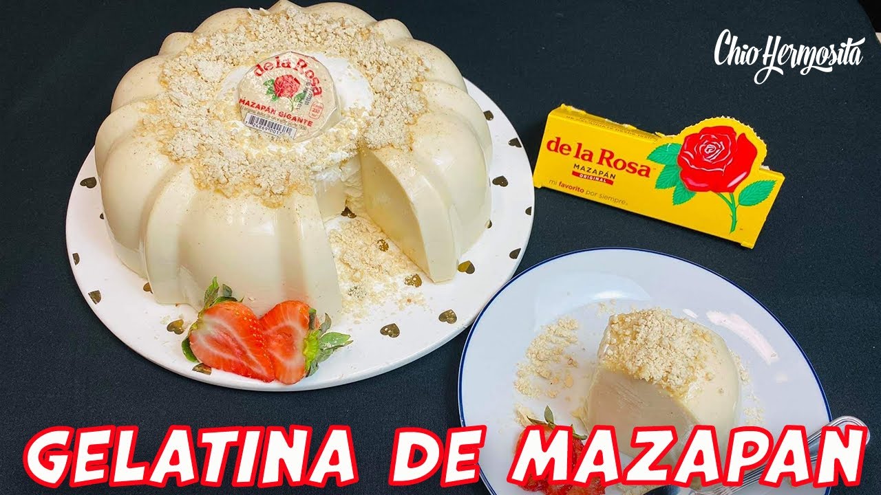 Gelatina de mazapán 🌹 cremosita /deliciosa 😋fácil de hacer