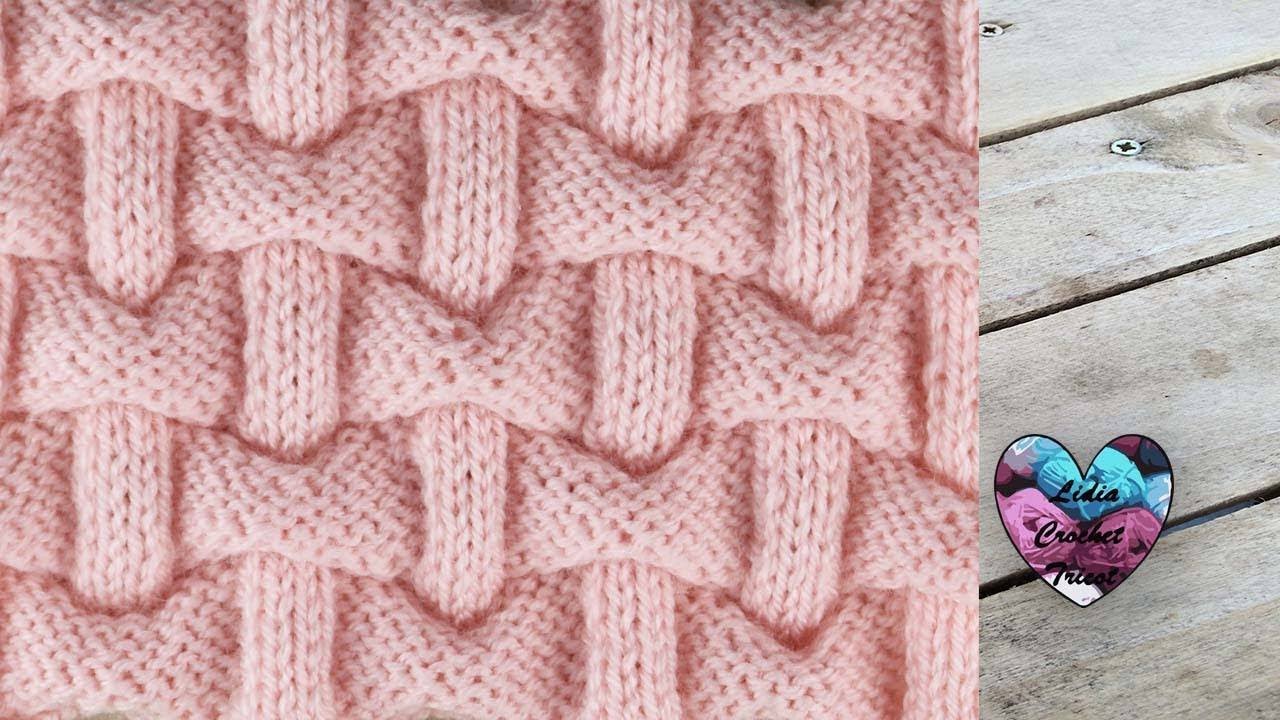 Tricot Point brique 3D Super Moelleux 