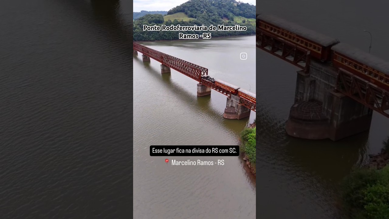 Ponte Rodoferroviaria de Marcelino Ramos-RS #turismo #riouruguay #serragaucha #marcelinoramos.