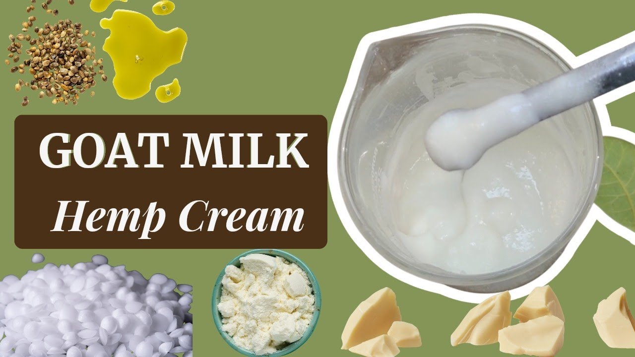 Making luxurious Goatmilk hemp cream at home 🥛🤍