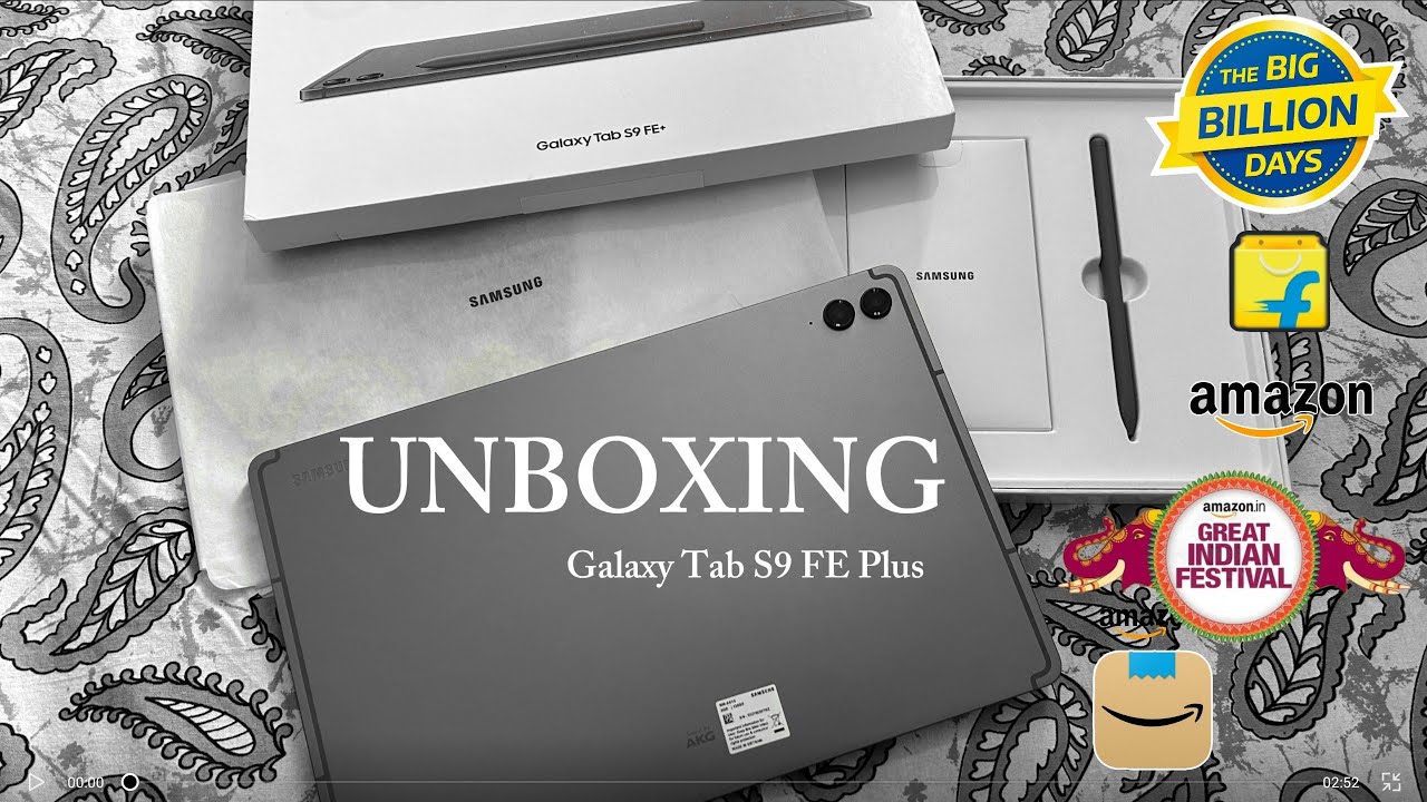 Unboxing Samsung Galaxy Tab S9 FE Plus || Flipkart's Big Billion Days Sale 2025 #samsunggalaxy