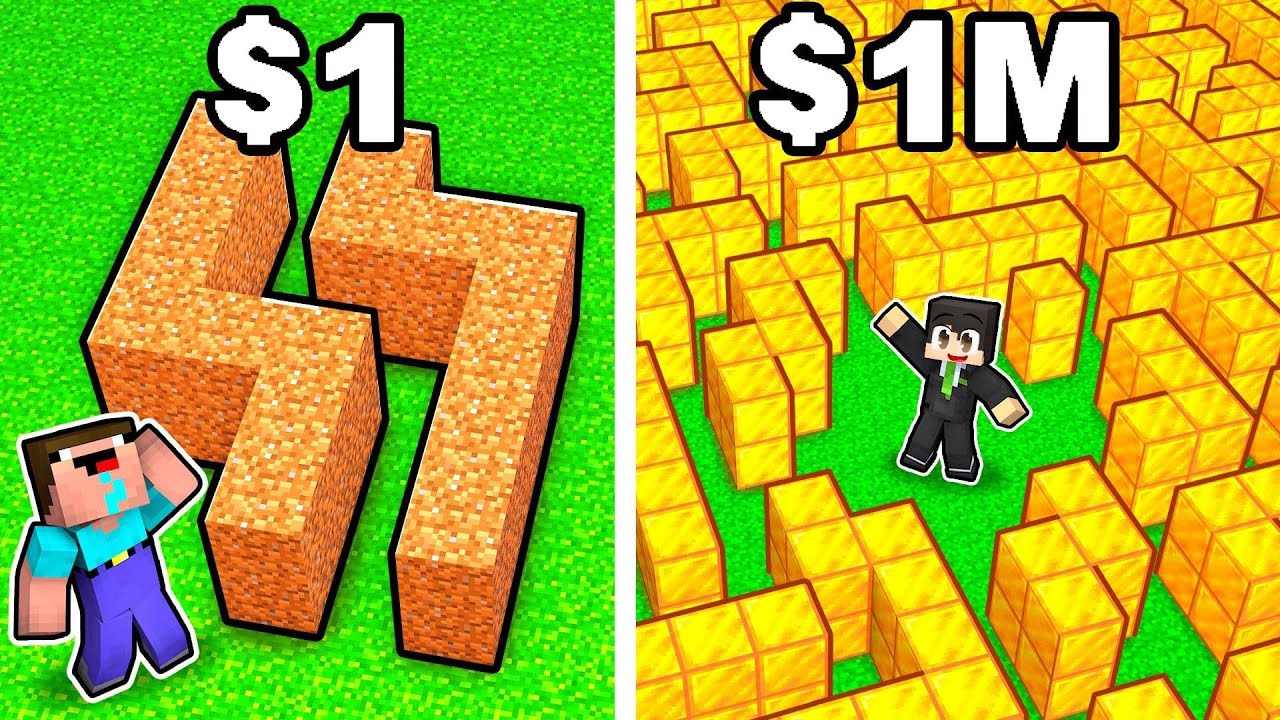 Labirint de $1 vs Labirint de $1M!