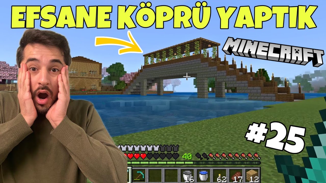 KÖPRÜ YAPTIK, KÖYÜMÜZÜ BASTILAR! -MİNECRAFT SURVIVAL