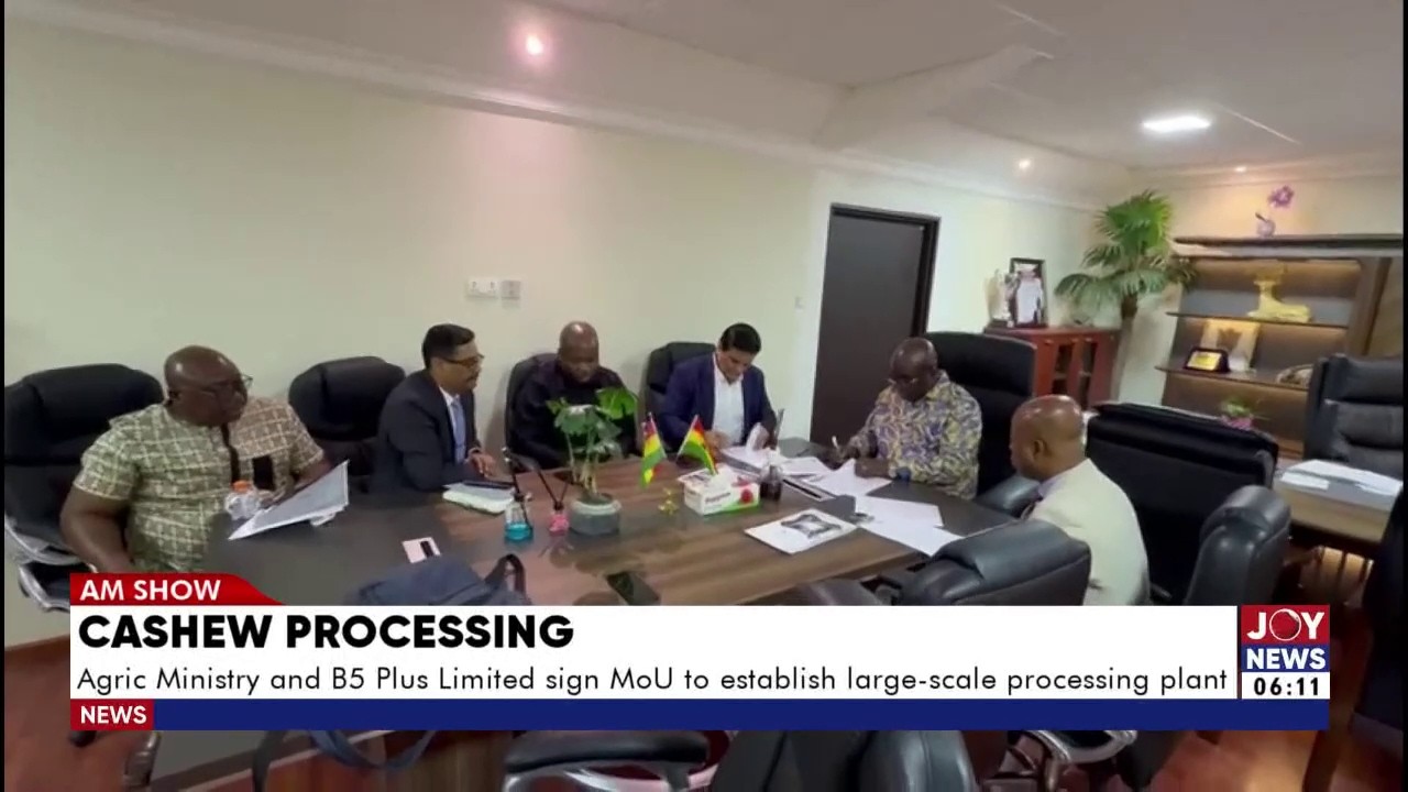 Cashew Processing: Agric Ministry & B5 Plus Ltd sign MoU to establish large-scale processing plant