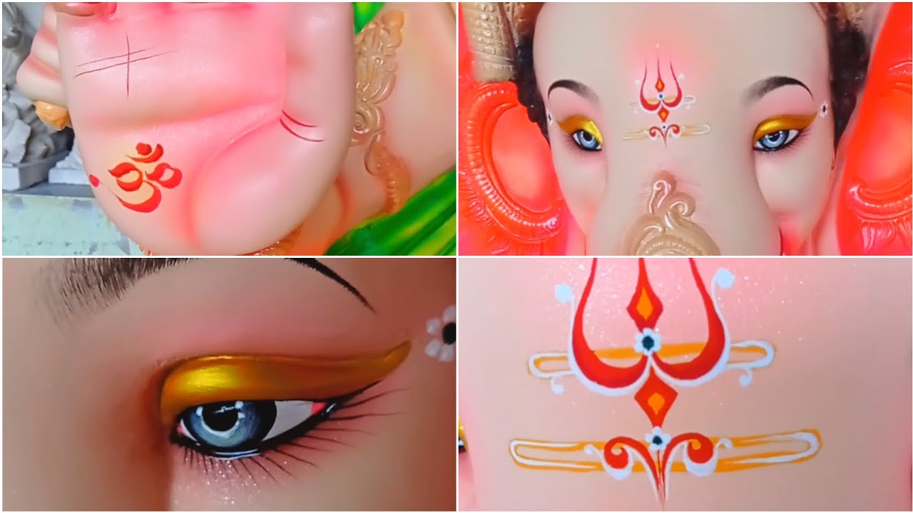| गणपती बाप्पाची डोळ्याची आखणी अतिशय सुंदर |#2024 #morya #गणेशचतुर्थीरांगोळी2021