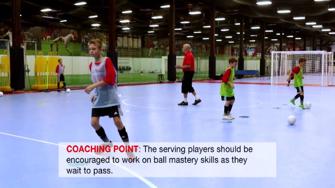 NSCAA Futsal Level 1 Activity: 2v1 plus Keeper in Traffic