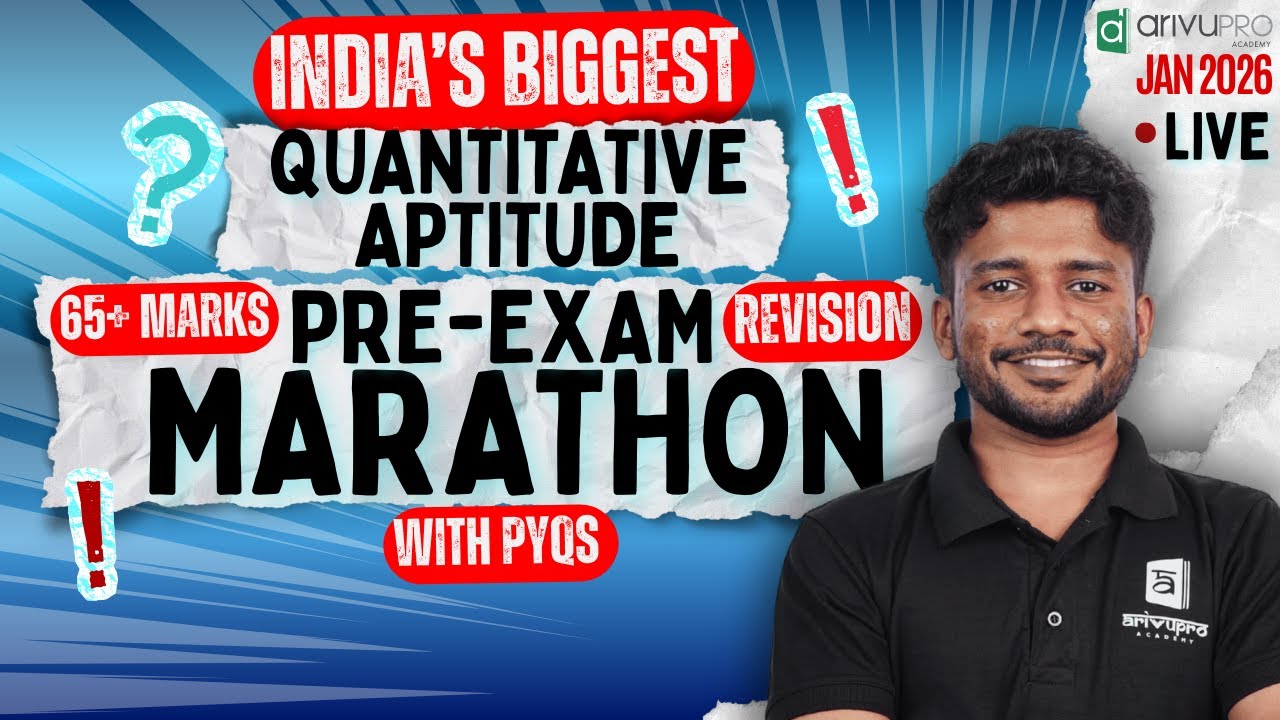 🔴 LIVE CA Foundation Pre-Exam Over-Night Marathon | Quantitative Aptitude | Jan 2026 | Nithin