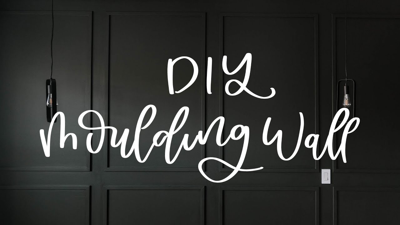 A Modern Diy Moulding Wall / How To Install Molding Feature Wall