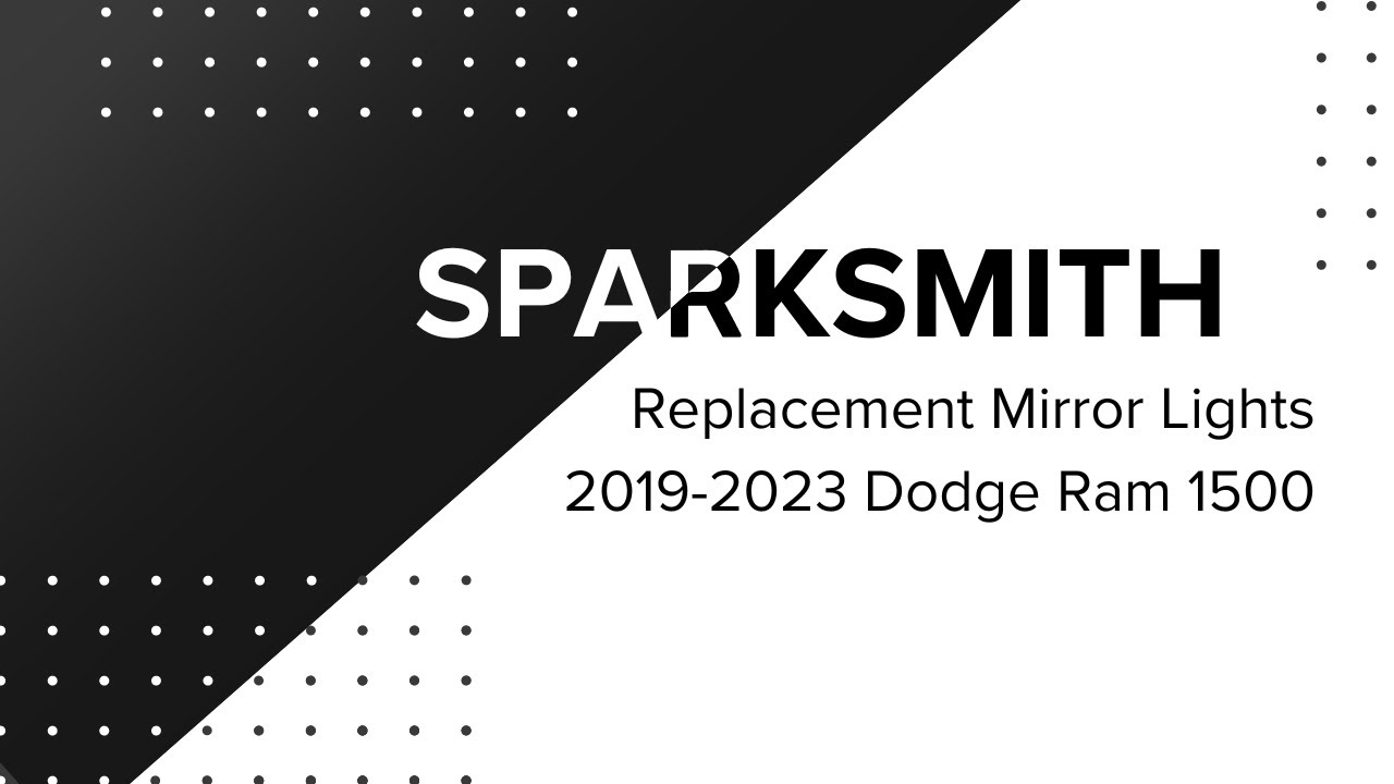 Replacement Mirror lights for the 2019 and up Dodge Ram 1500
