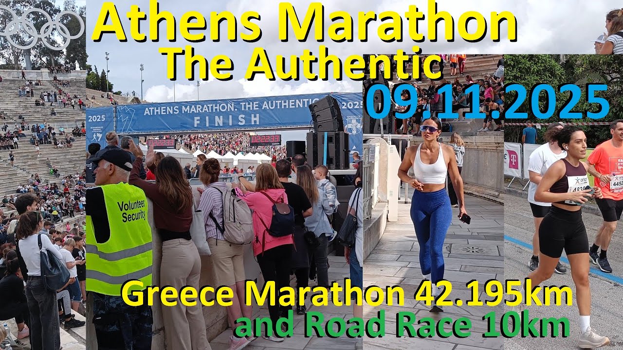 42nd Athens Marathon the Authentic 09 November 2025 and 10km Road Race (4K)