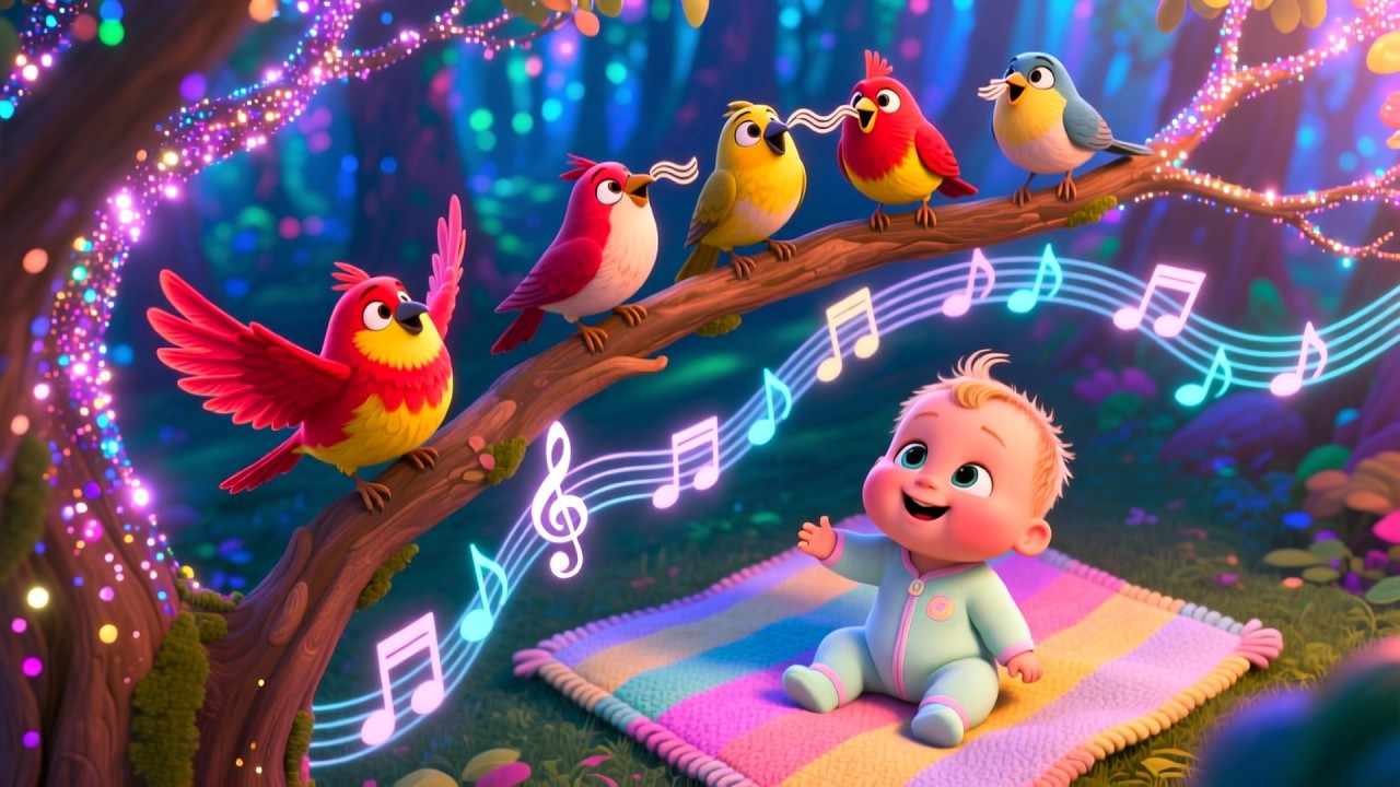 Five Little Birds Song 🐦🎶 | Fun Kids Song for Toddlers | Playful Counting & Learning Rhyme