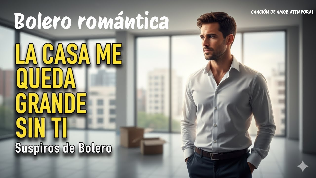 La Casa Me Queda Grande sin Ti | Bolero Romántico Español (Letra) | Suspiros de Bolero