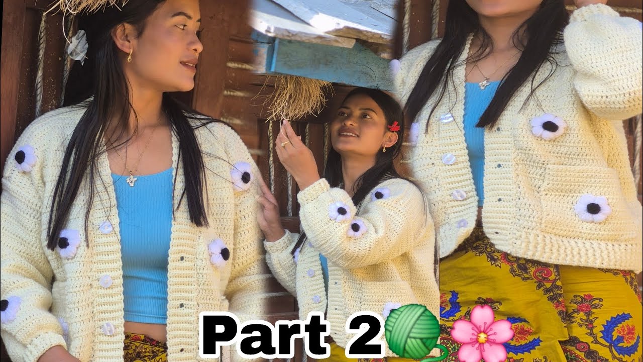 Complete cardigan 🌸🧶aabo k sikne ta?😊💞#crochetnepal #handmade support my work guys🥰