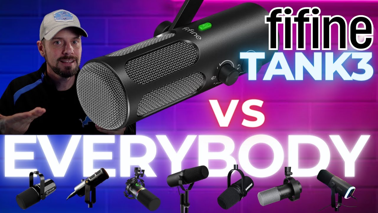 Fifine Tank3 против AM8, PD200X, K688, MV7, SM7B и других! Давайте проверим!