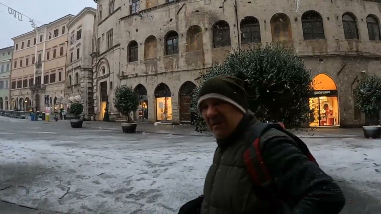 Perugia con la neve. Befana 2026