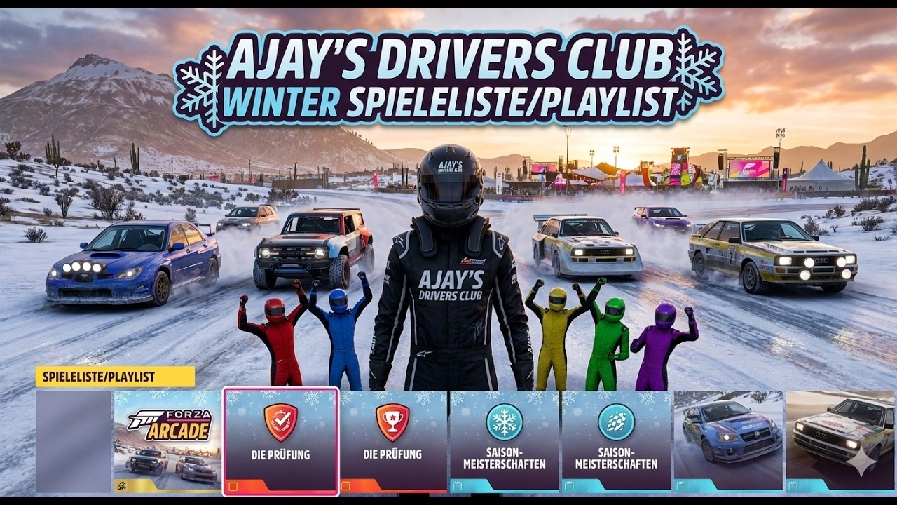 Ajay´s Drivers Club verrückte 🎄🏞❄ Winter Playlist Runde mit Freunden 12.02.26