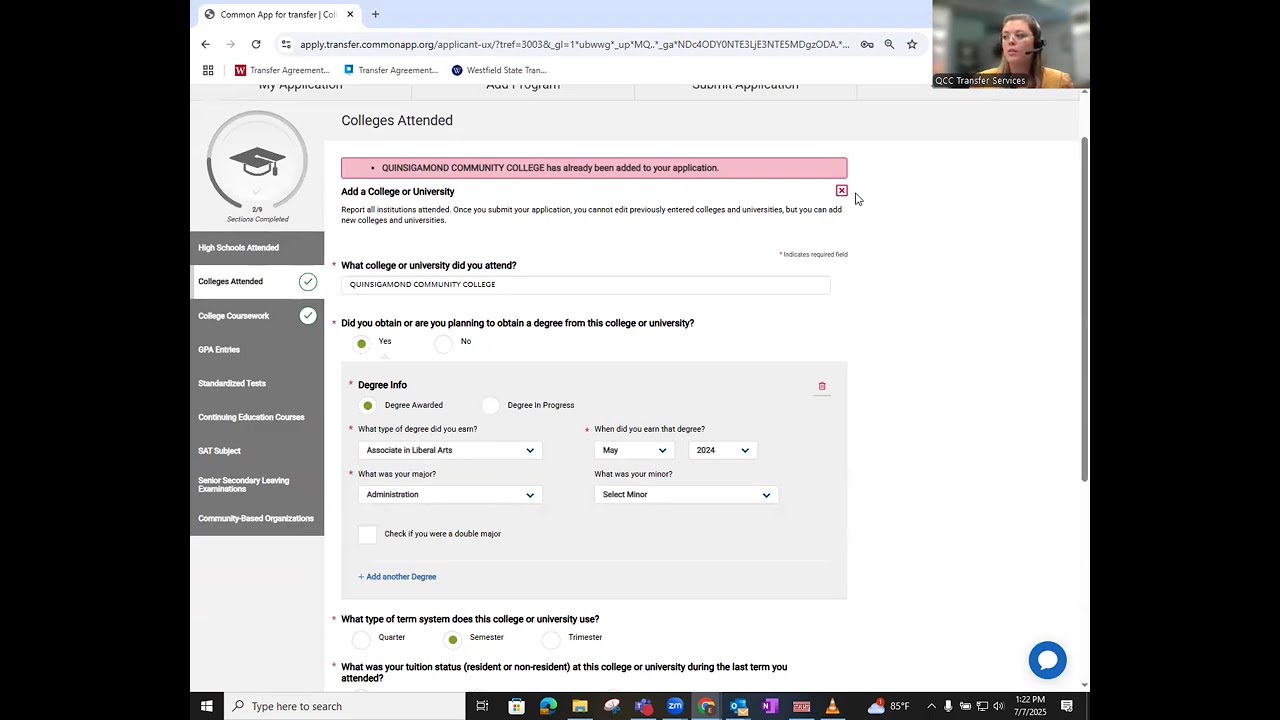 CommonApp Transfer Application Guide