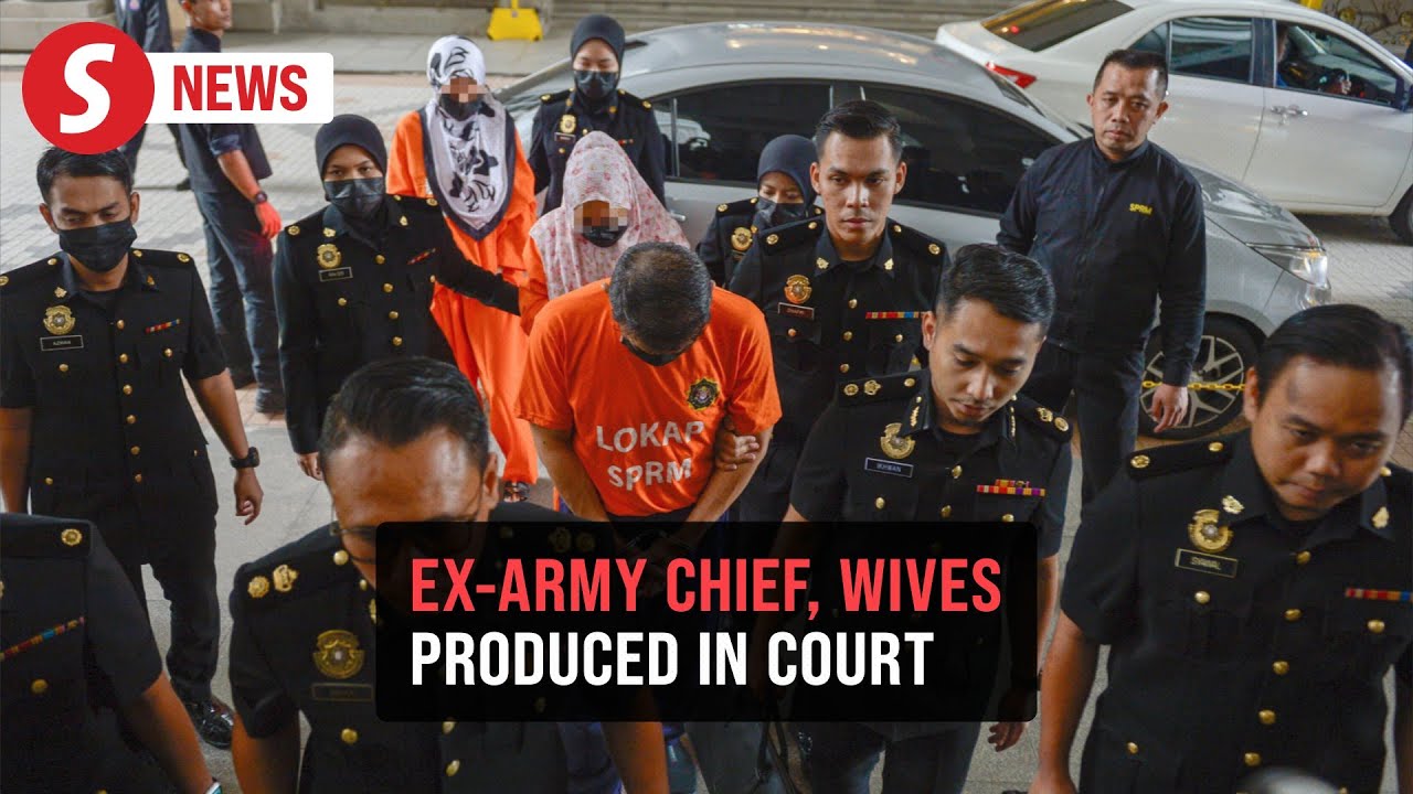 Former army chief and wives in court for remand application