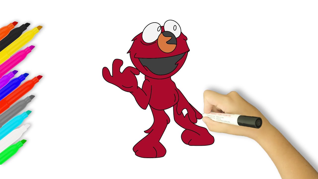 How to Draw Elmo Pibby | Broken Strings | Friday Night Funkin Mod