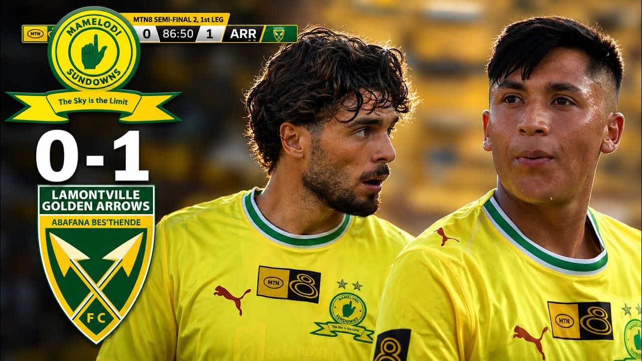 Mamelodi Sundowns VS Golden Arrows | MTN 8 SEMI FINAL | Highlights and Goals