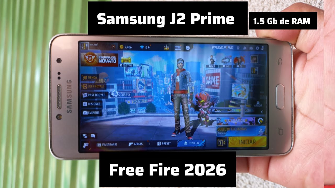 Free Fire 🔥 en el Samsung Galaxy J2 Prime en 2026 💀