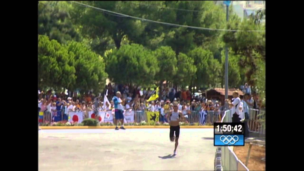 Bevan Docherty wins Triathlon SIlver, Athens 2004