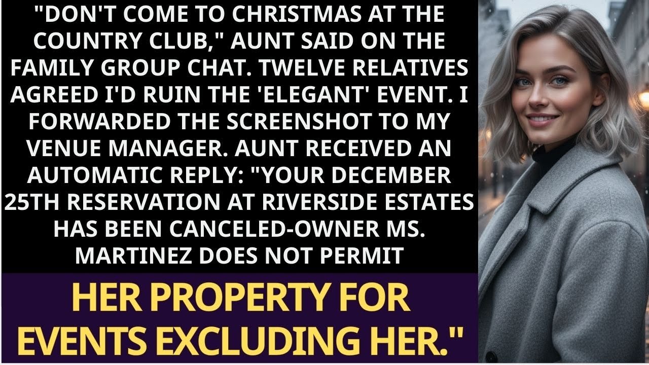 Aunt Said 'You're Uninvited To Christmas'—She Doesn't Know I Own The Venue She Booked