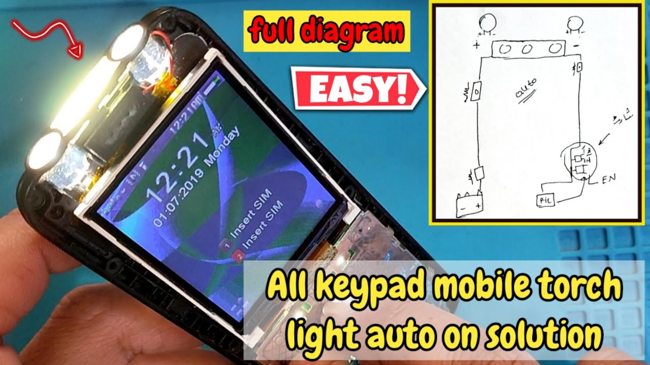 All Keypad Mobile Torch Light Auto On Solution