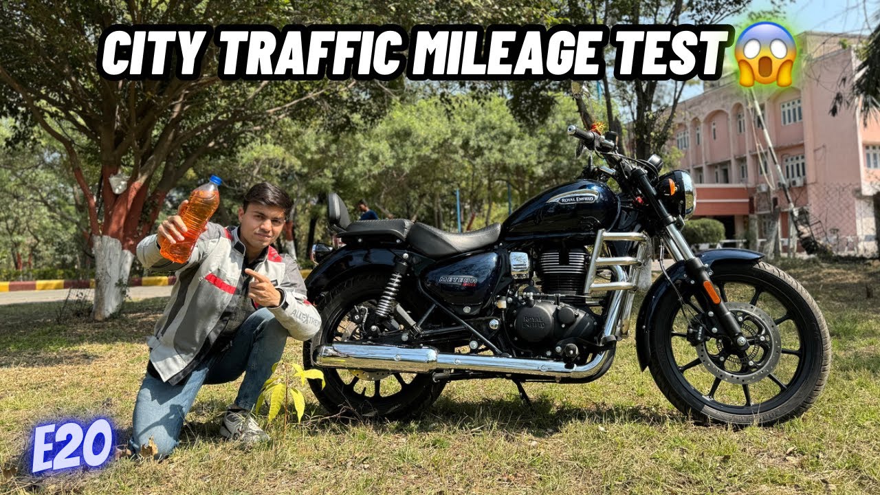 New 2024 Meteor 350 City Mileage test | 1Liter Mileage test |