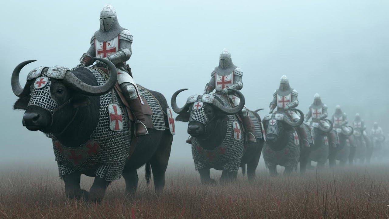 Knights on Buffalo-Back The Crusade Through the Dense Fog