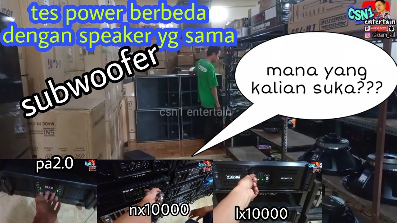 tes power PA 2.0 / power wisdom lx10000 TD dan phaselab nx10000