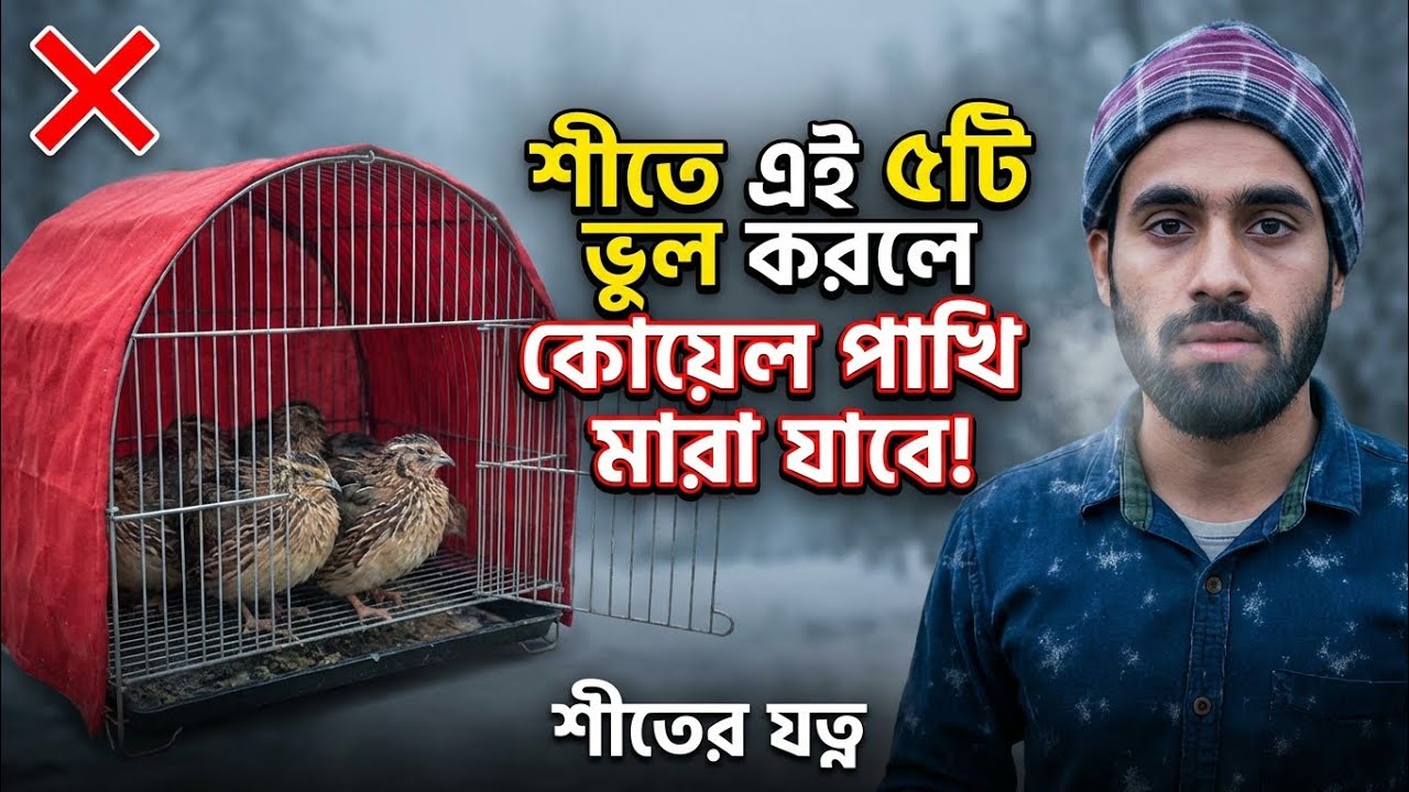 শীতে যে ৫টি ভুল করলে কোয়েল পাখি মারা যাবে! ❌ 5 Deadly Winter Mistakes That Can Kill Your Quails!