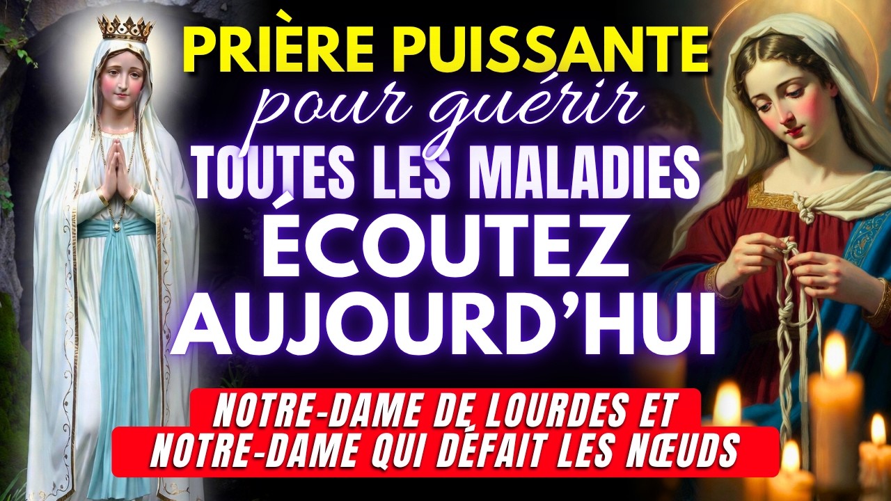 Prière puissante à N-D. de Lourdes et à N-D. qui défait les nœuds pour une guérison immédiate ! ✝️