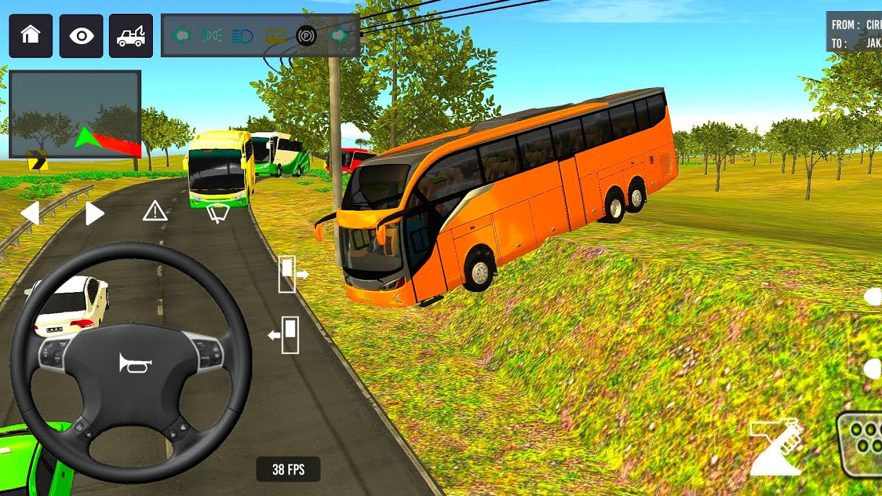 BUS SIMULATOR INDONESIA|| Bus🚌 Driving👮‍♂️ City euro Coach bus Simulator 🔥-Android Gameplay Bus 2024